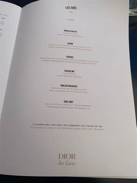 dior st tropez breakfast|Dior des lices menu.